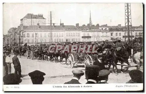 Cartes postales L Entree des Allemands a Amiens Militaria