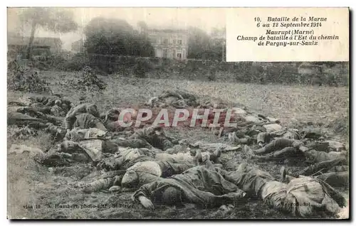 Cartes postales Maurupt Champ de Bataille l Est du chemin De Pargny Sur Saulx Militaria