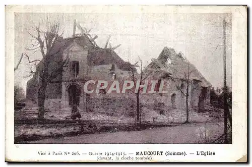 Cartes postales Maucourt L Eglise Militaria