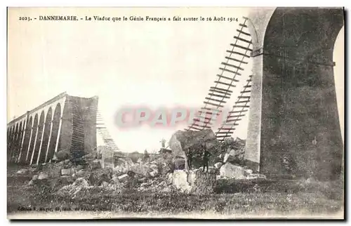 Ansichtskarte AK Dannemarie Le Viaduc que le Genie Francais a fait sauter le 26 aout 1914 Militaria
