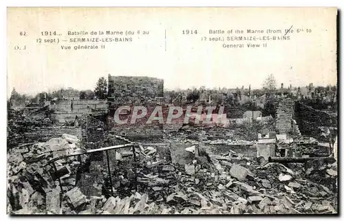 Cartes postales Sermaize Les Bains Vue Generale Militaria