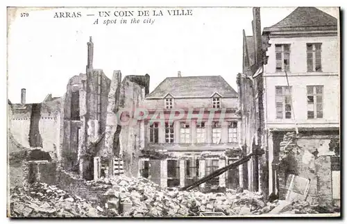 Cartes postales Arras Un Coin De La Ville Militaria