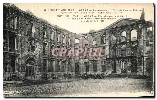 Cartes postales Arras Le Musee et la Cour de l ancien eveche Militaria