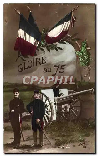 Cartes postales Gloire Au 75 Canon Militaria