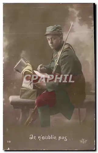 Cartes postales Je N Oublie Pas Militaria