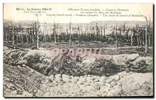Ansichtskarte AK Offensive Franco Anglaise Combles Les ruines du bois des bouleaux Militaria