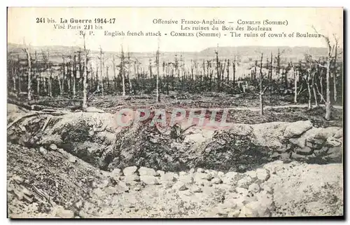 Cartes postales Offensive Franco Anglaise Combles Les ruines du bois des bouleaux Militaria