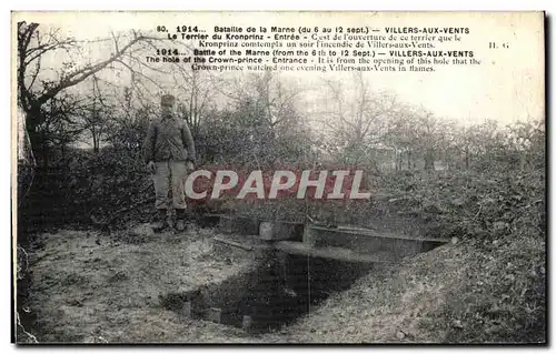 Cartes postales Villers Aux Vents Bataille de la Marne Le Terrler du Kronprinz Militaria