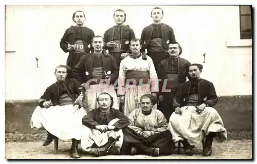 CARTE PHOTO Sathonay Militaria Alexandre Chalard 2eme regiment de zouaves 18eme compagnie