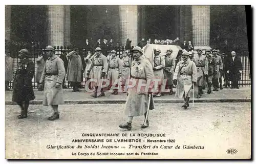 Ansichtskarte AK Cinquantenaire De La Republique Anniversaire De L Armistice Novembre ambetta