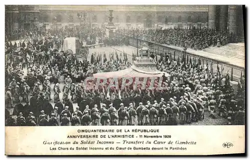 Ansichtskarte AK Cinquantenaire De La Republique Anniversaire De L Armistice Novembre 1920 Gambetta