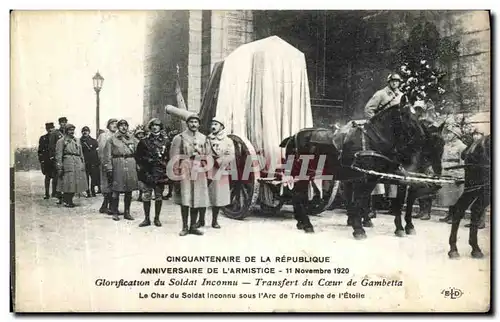 Ansichtskarte AK Cinquantenaire De La Republique Anniversaire De L Armistice Novembre Gambetta