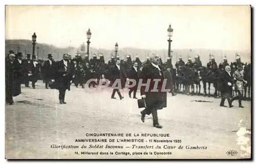 Ansichtskarte AK Cinquantenaire De La Republique Anniversaire De L Armistice Novembre Gambetta