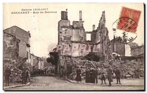 Cartes postales Baccarat Rue du Brechon Militaria