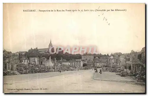 Ansichtskarte AK Baccarat Perspective la Rue des Ponts Militaria