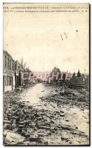 Cartes postales La Grande Guerre Aspect de la Bassee Militaria