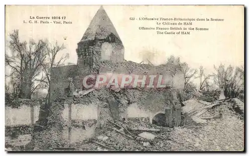 Cartes postales Le Chateau de Ham Militaria