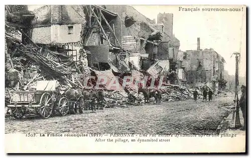 Cartes postales La France reconquise Peronne Militaria