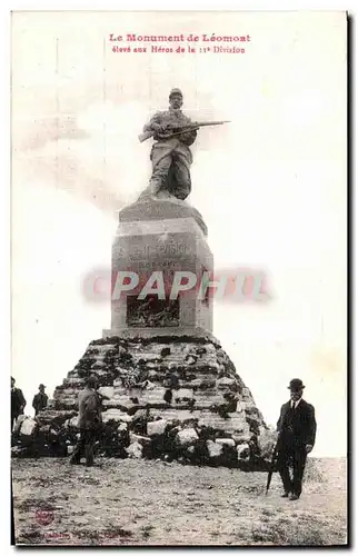 Cartes postales Le Monument de Leomont eleve aux Heros de la 11eme division Militaria