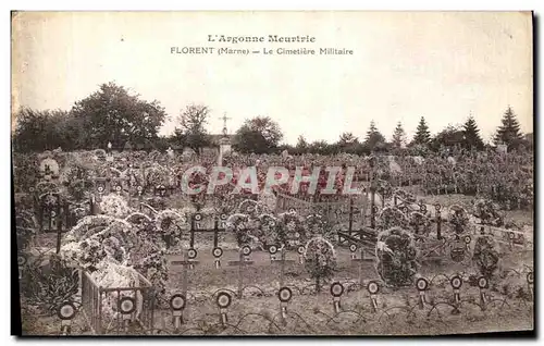 Cartes postales Florent Le Cimetiere Militaire Militaria