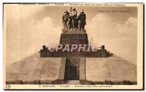 Cartes postales En Champagne Sommepy Navarin Monument aux morts des allies de Champagne