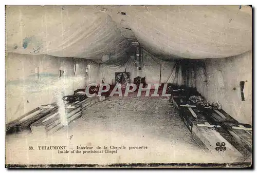 Cartes postales Thiaumont Interieur de la Chapelle provisoire Militaria