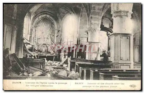 Ansichtskarte AK Barcy Interieur de L Eglise Militaria