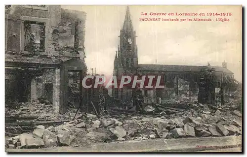 Cartes postales Baccarat L Eglise Militaria