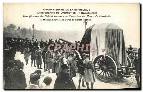 Ansichtskarte AK Cinquantenaire De La Republique Anniversaire De L Armistice Gambetta