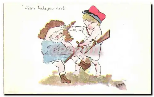 Cartes postales Enfants Militaria