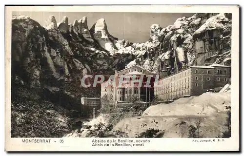 Ansichtskarte AK Montserrat Abside de la Basilica nevado