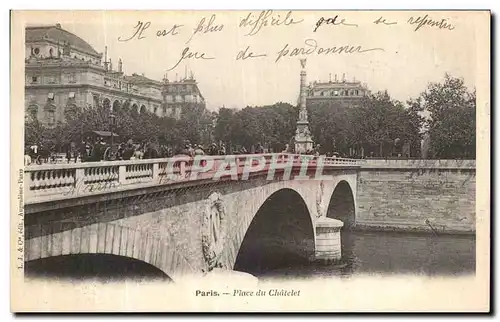 Cartes postales Paris Place du Chatelet