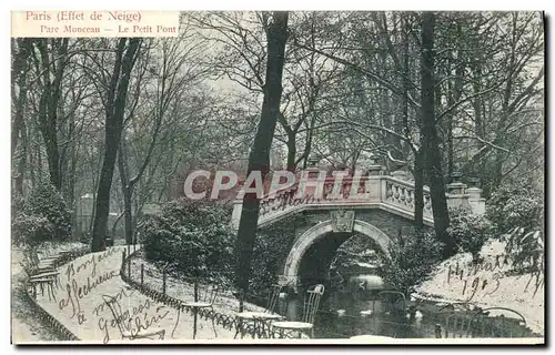 Ansichtskarte AK Paris Parc Monceau le petit pont