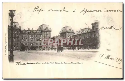 Ansichtskarte AK Paris Caserne de la Cite place du Parvis Notre Dame