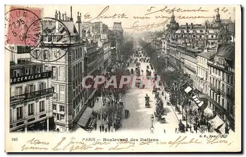 Cartes postales Paris Boulevard des Italiens