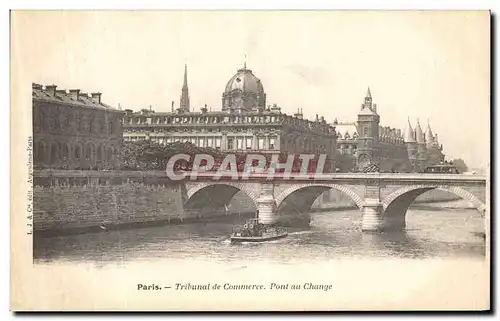 Cartes postales Paris Tribunal de Commerce Pont au Change Bateau