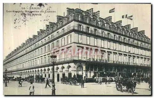 Cartes postales Paris Les Grands Maessins du Louvre Rue De Rivoli