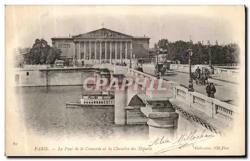 Ansichtskarte AK Paris Le Pont de la Concorde et la Chambre des Deputes