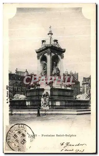 Cartes postales Paris Fontaine Saint Sulpice