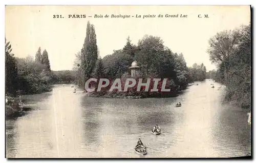 Ansichtskarte AK Paris Bois de Boulogne La Pointe du Grand Lac