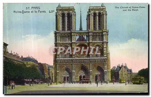 Cartes postales Paris Notre Dame et Le Parvis