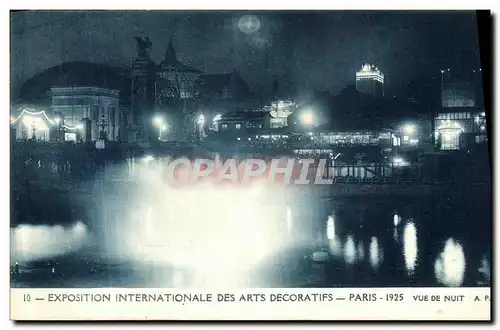 Cartes postales Exposition Internationale Des Arts Decoratifs 1925 Vue de nuit