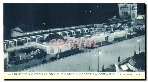 Cartes postales Exposition Internationale Des Arts Decoratifs 1925 Vue de nuit