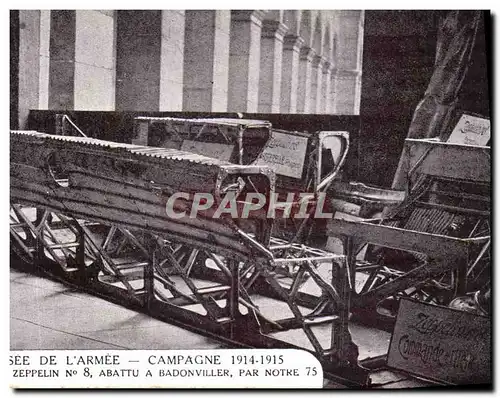 Ansichtskarte AK Paris De L Armee Campagne 1914 1915 Debris du zeppelin numero 8 abatuu a Badonwiller Militaria