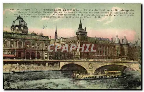 Cartes postales Paris Tribunal de Commerce Palais de justice et Conciergerie