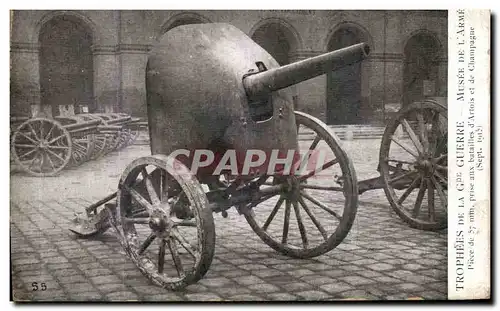 Ansichtskarte AK Paris Trophees De La grande guerre Musee de l armee Piece de 57 mm prise aux batailles d Artois