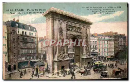 Ansichtskarte AK Paris Porte St Denis Vue Prise des Boulevards