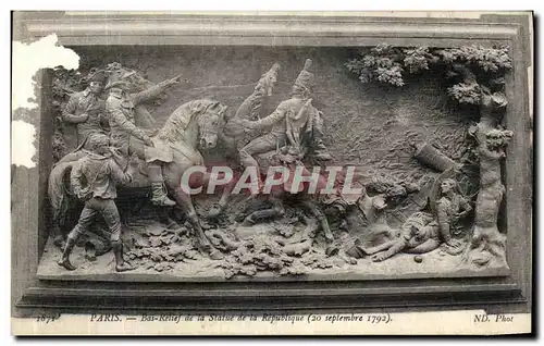 Ansichtskarte AK Paris Bas Relief de la Republique 20 septembre 1792