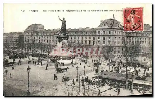 Ansichtskarte AK Paris La place de la Republique et La Caserne du Prince