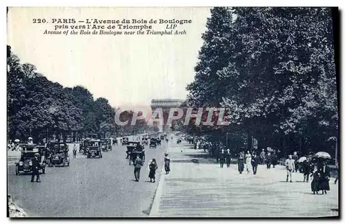 Cartes postales Paris L Avenue du Bois de Boulogne Pris Vers l Arc de Triomphe